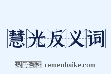 慧光反义词是什么意思的图片